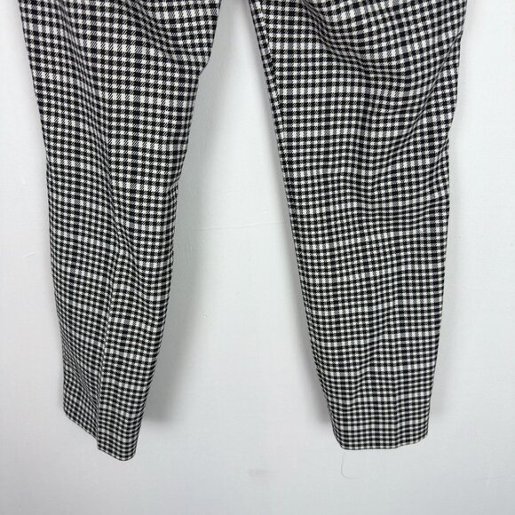 NWT Express Columnist Pants Plaid Ankle Black White Size 4 NEW - Picture 8 of 10